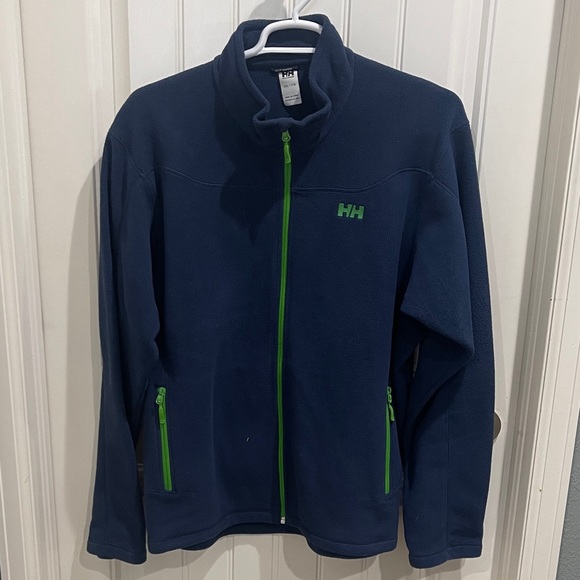 Helly Hansen Other - Helly Hansen Dark Blue Jacket with Bright Green Details